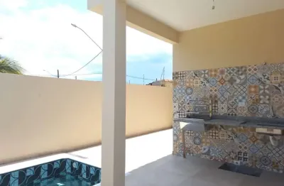 Casa á venda com 3 dormitórios, sendo 1 suíte,  2 vagas,  em estância balneária tupy por r$ 449.000.  imóvel residencial em itanhaém/sp.