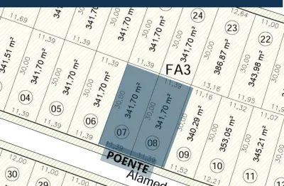 Lote poente na cidade alpha terras 3! aceitamos financiamento lote + construção!