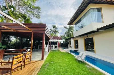Busca vida - reserva buscaville   investimento: 3.180.000  casa estilo rústico, 4 dormitórios, sendo 2 suítes, linda área gourmet integrada com a piscina, salas e jardim.