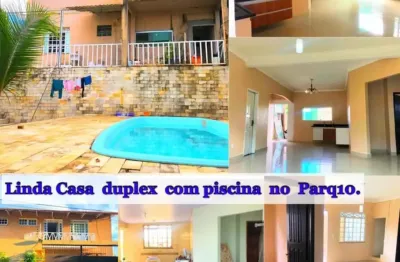 Linda casa duplex localizada no conjunto portal do japão- parque 10, próximo da alive da av. das torres, próximo de comércios, localização privilegiada; ideal para clínica, comércio privado e família