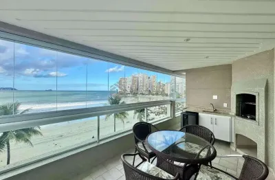 Apartamento reformado frente mar com varanda gourmet e lazer na praia das asturias, guaruja