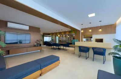 Apartamento reformado com varanda gourmet e lazer na Praia das Pitangueiras, Guaruja