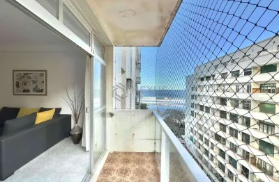 Apartamento à venda na praia das pitangueiras, varanda com vista para o mar com 3 quartos e 1 vaga,