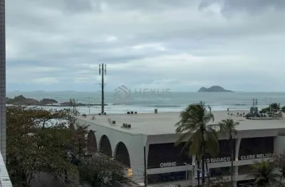 Apartamento com vista mar na quadra-mar da praia das pitangueiras de 2 quartos com 1 vaga, guarujá-