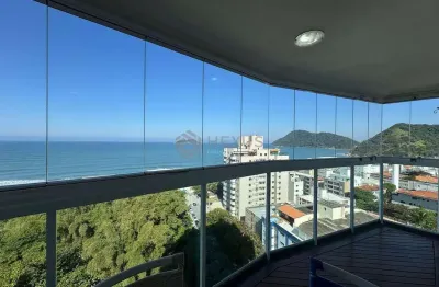 Apartamento com varanda gourmet, vista mar, lazer a uma quadra da praia do tombo - 3 quartos (1 suí