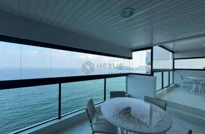 Apartamento frente mar com varanda gourmet e lazer na praia das pitangueiras, guaruja