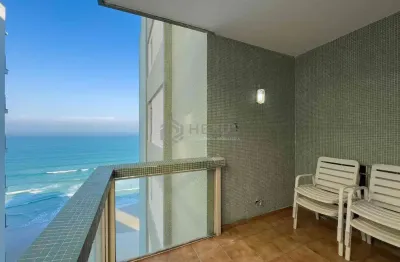 Apartamento frente mar com varanda e vista mar na praia das pitangueiras, guaruja | hexus