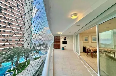 Apartamento à venda na praia das astúrias na beira mar com varanda gourmet , 3 suítes e 2 vagas.