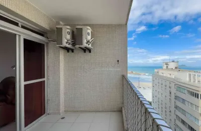 Apartamento com varanda e vista mar na quadra-mar da praia das pitangueiras de 2 quartos (1 suíte)