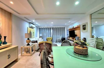 Apartamento com varanda, vista mar, praia das pitangueiras, guaruja | hexus