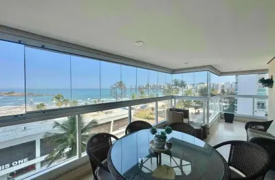 Apartamento frente mar, varanda gourmet, lazer, reformado, praia das pitangueiras, guaruja | hexus