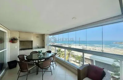 Apartamento frente mar com varanda gourmet e lazer na praia das pitangueiras, guaruja