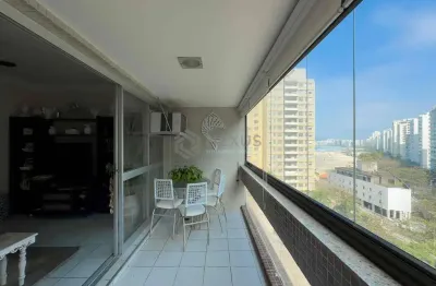 Apartamento beira mar, varanda, lazer, vista mar, praia das pitangueiras, guaruja | hexus