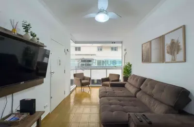 Apartamento com varanda na quadra mar da praia das pitangueiras, guaruja - hexus