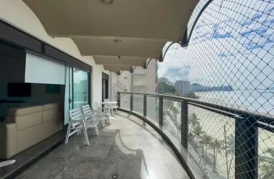 Apartamento frente mar com varanda gourmet vista mar e lazer na Praia das Asturias, Guaruja