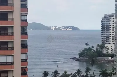 Apartamento com varanda, vista mar e lazer na praia das asturias, guaruja | hexus