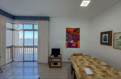 Apartamento frente mar com varanda e vista mar na praia das pitangueiras, guaruja