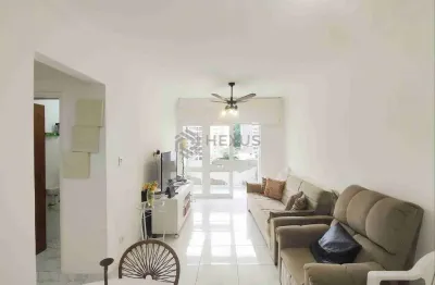 Apartamento com varanda e vista livre, duas quadras da praia das pitangueiras, guaruja