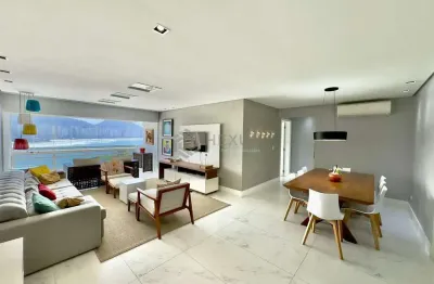 Apartamento frente mar com varanda na praia das astúrias, guaruja