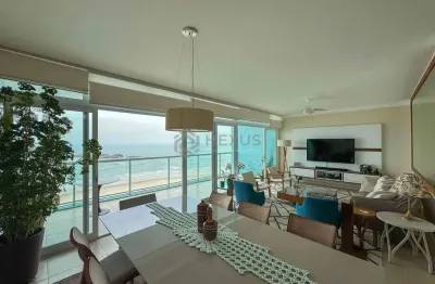 Apartamento frente mar com varanda e vista mar na praia das pitangueiras, guaruja