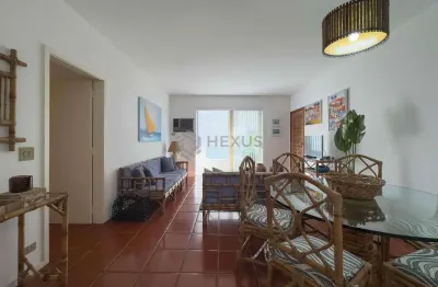 Apartamento com varanda a duas quadras da praia das pitangueiras, guaruja - hexus