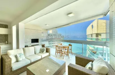 Apartamento frente mar com varanda gourmet, lazer e vista mar, asturias, guaruja