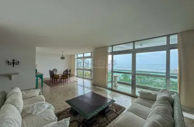 Apartamento frente mar com varanda e vista mar na praia das pitangueiras, guaruja