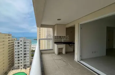 Apartamento com varanda gourmet, vista mar e lazer na quadra mar da praia das pitangueiras, guaruja