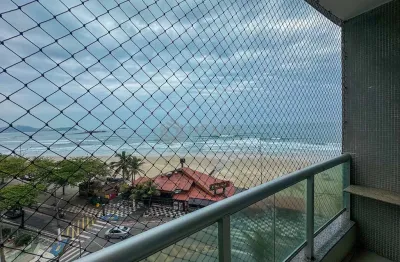Apartamento frente mar com varanda e lazer na praia das pitangueiras, guarujá
