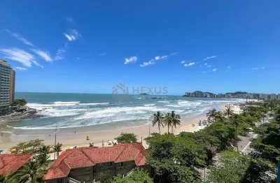 Apartamento frente mar com varanda na Praia das Pitangueiras, Guaruja