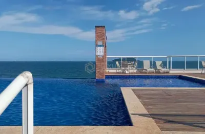 Apartamento garden com varanda gourmet e lazer de clube na beira mar da praia do tombo, guaruja