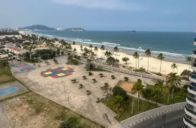 Apartamento beira mar com varanda, vista mar e lazer na praia da enseada, guaruja