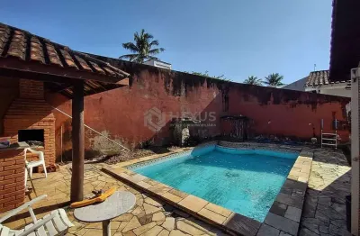 Oportunidade - casa com piscina e churrasqueira no jardim albamar, guaruja