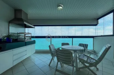 Apartamento frente mar com varanda gourmet, lazer completo e vista mar na praia das pitangueiras, g