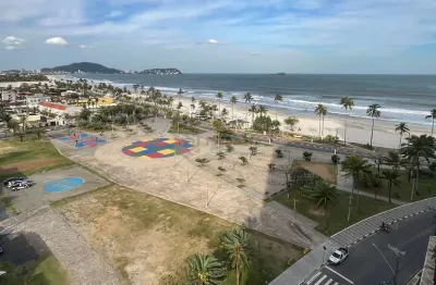Apartamento  com varanda, vista mar e lazer completo na beira mar da praia da enseada, guaruja