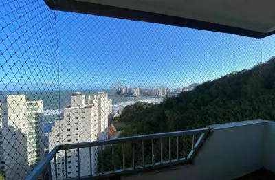 Apartamento reformado com varanda, lazer e vista mar na quadra mar da praia das pitangueiras, guaru