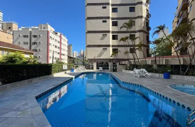 Apartamento com varanda e lazer na praia das asturias, guaruja