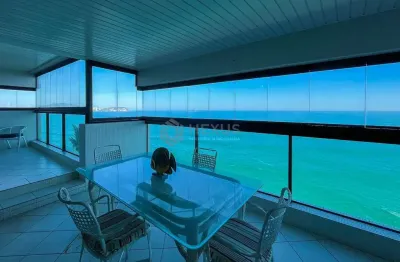 Apartamento frente mar com varanda gourmet e lazer na praia das pitangueiras, guaruja