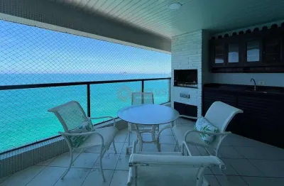 Apartamento frente mar com varanda gourmet e lazer na praia das pitangueiras, guaruja