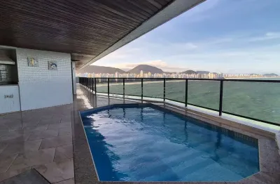 Apartamento de alto padrão frente mar com varanda gourmet e lazer na praia das asturias, guaruja