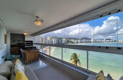 Apartamento frente mar com varanda gourmet e lazer na praia das asturias, guaruja