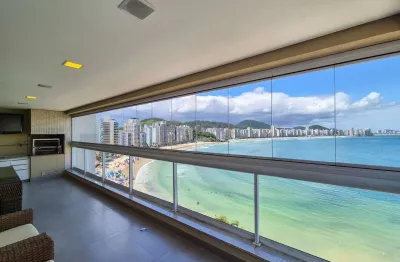Apartamento reformado frente mar com varanda gourmet e lazer em prédio novo na praia das asturias,