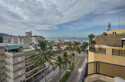 Cobertura duplex com varanda vista mar e lazer na praia da enseada, guaruja