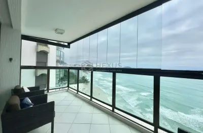 Apartamento frente mar com varanda em prédio com lazer na beira mar da praia das astúrias, guarujá-