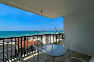 Apartamento frente mar com varanda na Praia das Pitangueiras, Guaruja
