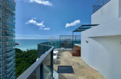 Cobertura penhouse com varanda vista mar piscina e churrasqueira beira mar - Praia do Tombo, Guaruj