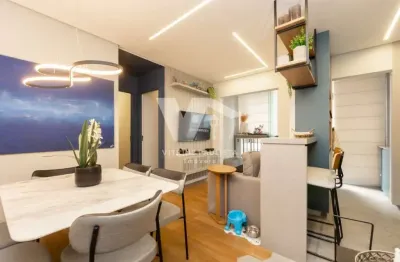 Apartamento em alphaville com 2 quartos e 1 vaga. 52m², moderno, mobiliado e com varanda. lazer completo com piscina e academia.