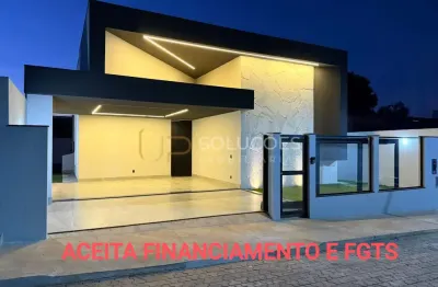 Casa nova e moderna em condomínio fechado na df-425 sobradinho/df
