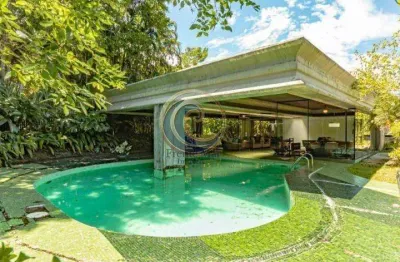 Casa para locação em guarujá, praia do pernambuco, 5 dormitórios, 3 suítes, 5 banheiros, 3 vagas