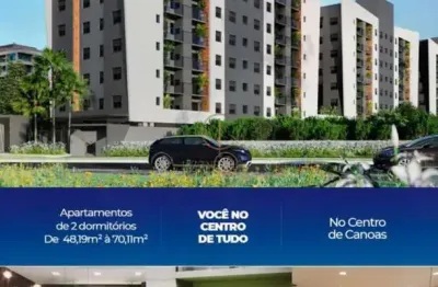Apartamento garden, novo, no centro de canoas, com 70,11 m2, dois dormitórios, 1 vaga.